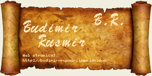 Budimir Rusmir vizit kartica